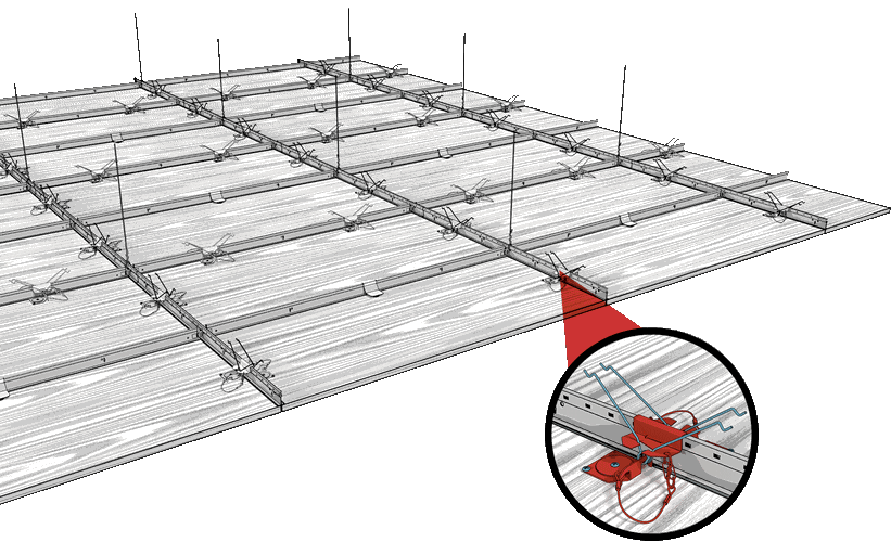 Alta-TorsionSpring-Install-181109 Lino Acoustic Ceiling Planks